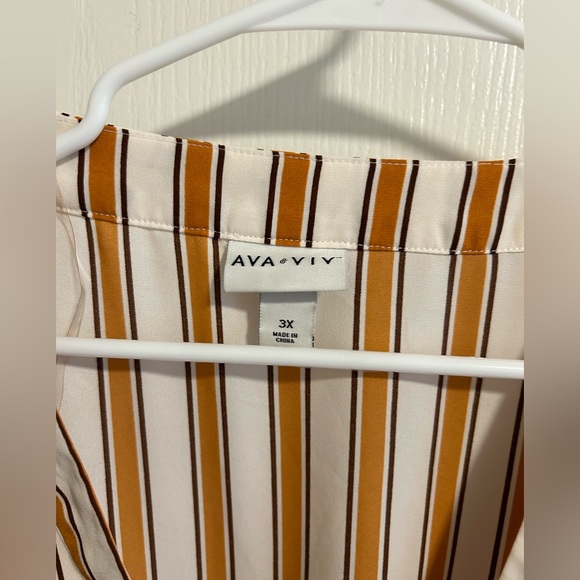 Ava & Viv yellow & white striped shirt - Picture 4 of 4